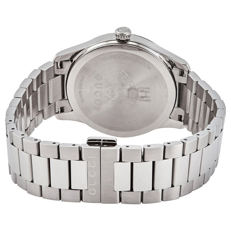 Gucci G-Timeless stainless steel bracelet strap with three-link design and Gucci engraving