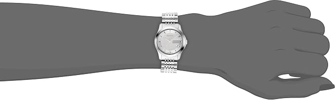 Gucci G-Timeless silver ladies watch worn on wrist