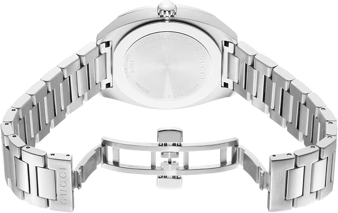 Gucci GG2570 watch caseback and stainless steel bracelet underside