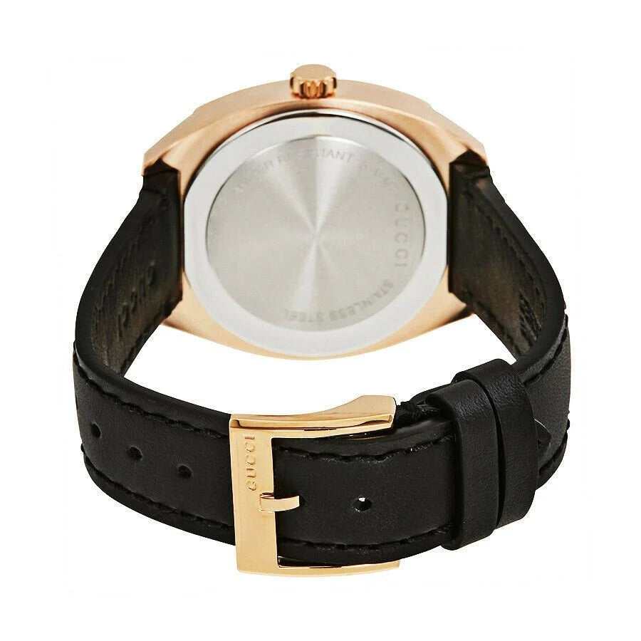 Gucci GG2570 caseback showing stainless steel with Gucci branding