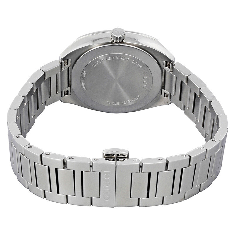 Gucci GG2570 stainless steel bracelet and caseback view