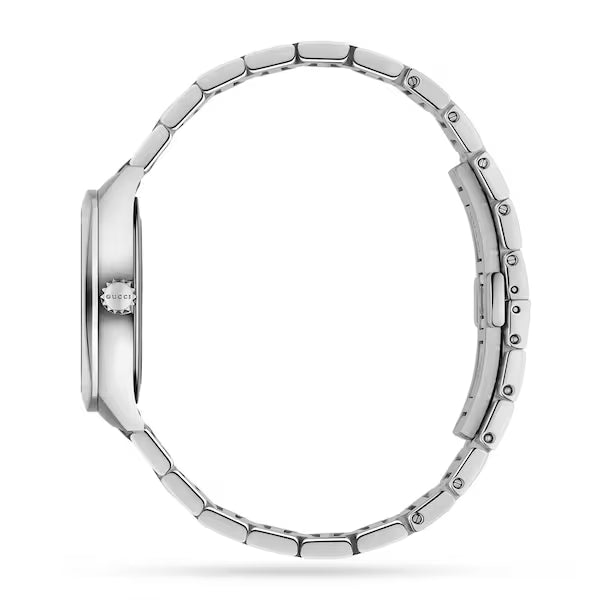 Gucci GG2570 stainless steel three-link bracelet with secure clasp