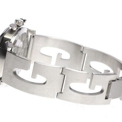 Gucci Grip YA157303 steel bracelet with interlocking Gucci G link pattern