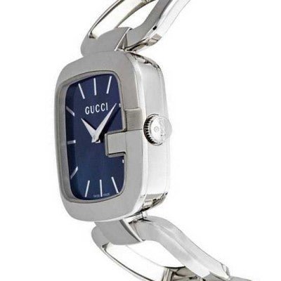 Side view of Gucci YA125405 women's watch showing case profile and crown