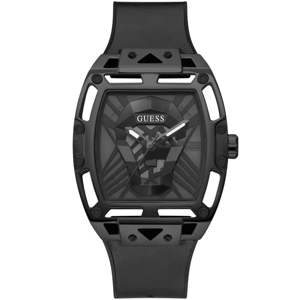 Guess All Black Rubber Strap Men’s Watch GW0500G2 - Watch