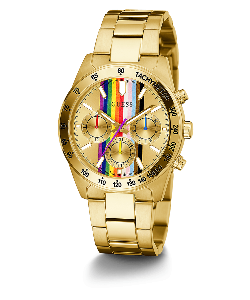 Guess Altitude Rainbow Dial Gold Men’s Watch GW0434G1 - Watch