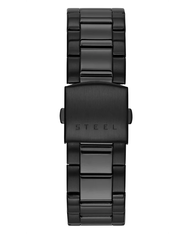 Guess Atlas watch steel bracelet with solid links and steel clasp detail