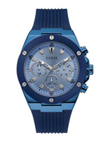 Guess Blue Silicone Multi-function Men’s Watch GW0057G3 - Watch