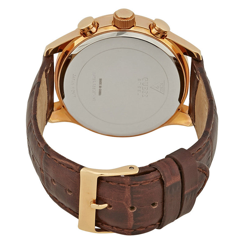 Guess Bronze Chronograph Dial Leather Strap Men's Watch W14052G2