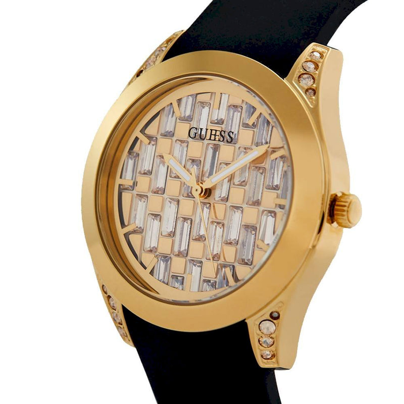 Guess Clarity Gold Tone Case Silicone Women’s Watch GW0109L1 - Watch