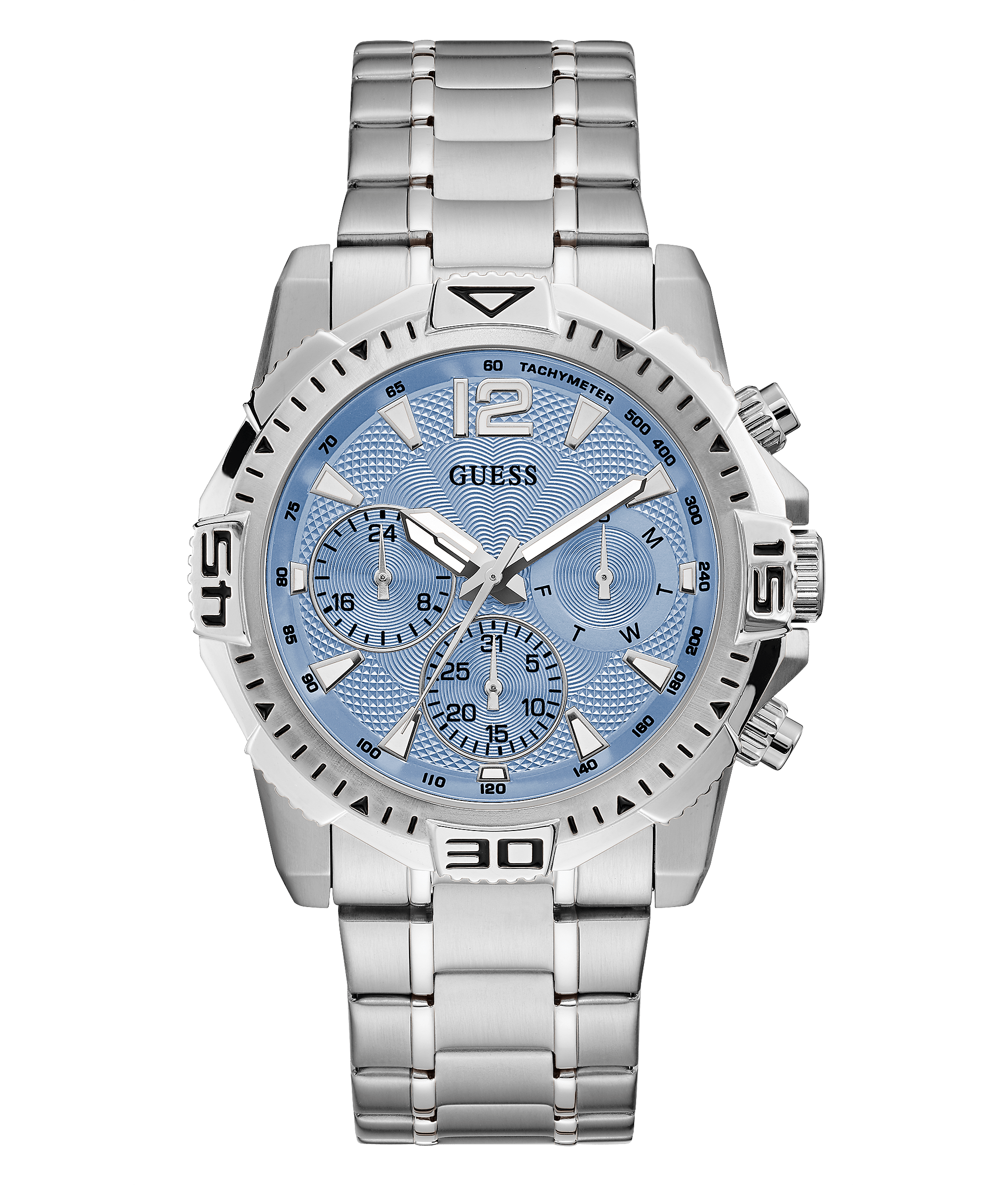 Guess Commander Silver Blue Dial Men’s Watch GW0056G2 - Watch