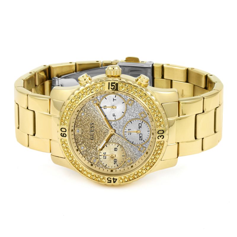 Guess Confetti Crystal Glitter Dial Ladies Watch W0774L5 - Watch