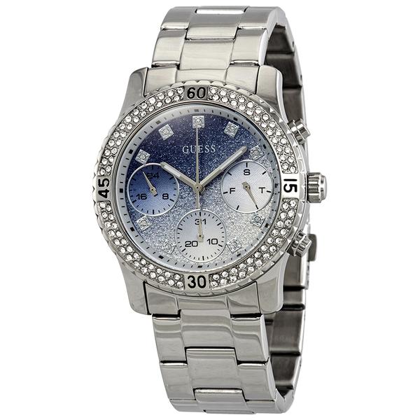 Guess Confetti Crystal Glitter Dial Ladies Watch W0774L6 - Watch