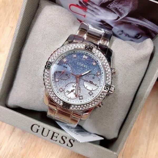 Guess Confetti ladies watch in gift box on Guess branded packaging