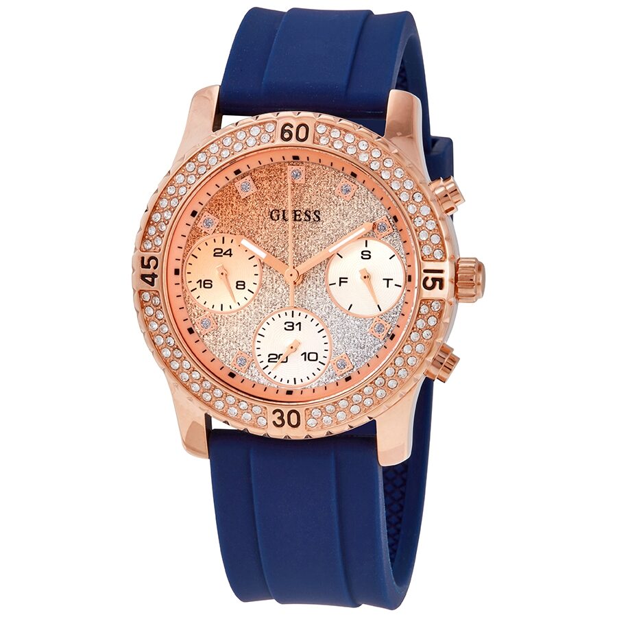 Guess Confetti Confetti Glitter Dial Ladies Watch W1098L6 - The Watches Men & CO