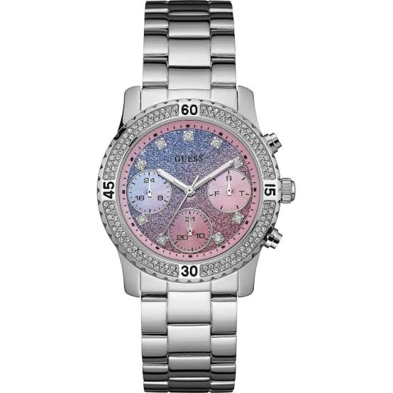 Guess Confetti Silver-Tone Ladies Watch  W0774L1 - The Watches Men & CO