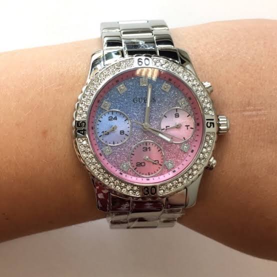 Guess Confetti Silver-Tone Ladies Watch W0774L1 - The Watches Men & CO #5