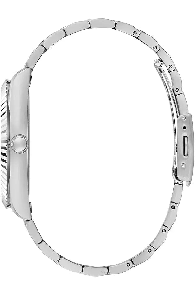Guess Connoisseur watch side profile showing case thickness and bracelet