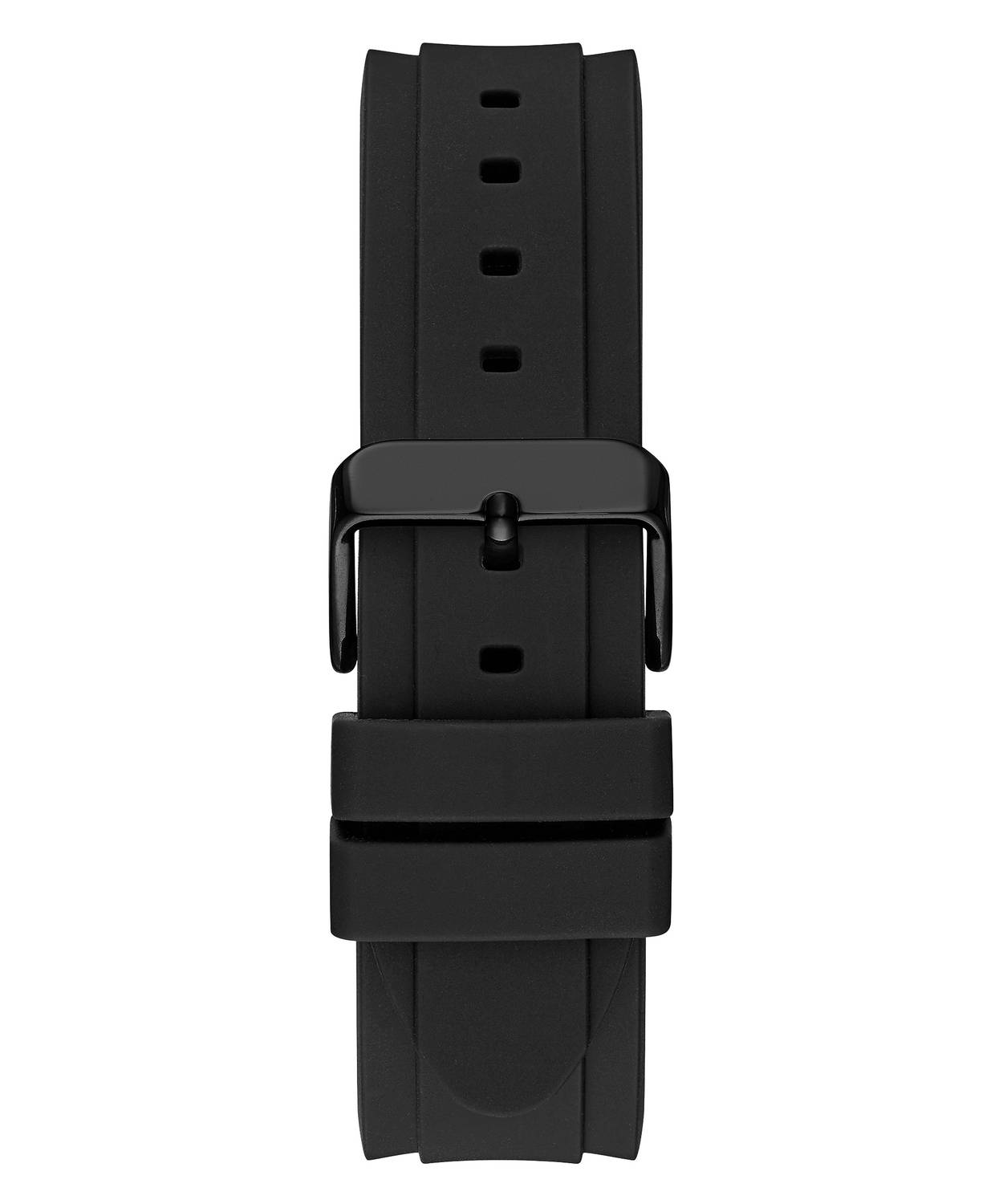 Guess Connoisseur black silicone strap with buckle clasp and drainage holes