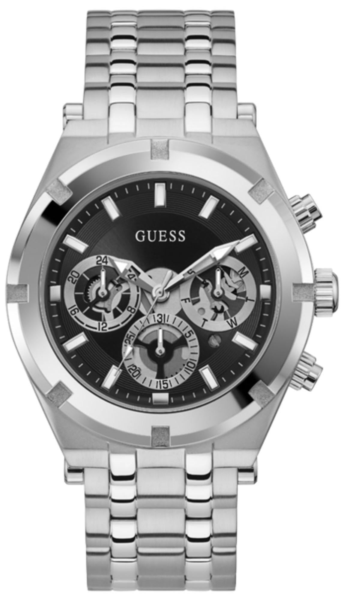 Guess Continental Silver Tone Men’s Watch GW0260G1 - Watch