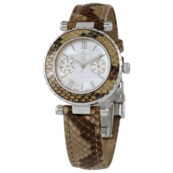 Guess Diver Chic Quartz Ladies Snakeskin Patterned Watch X35005L1S - The Watches Men & Co