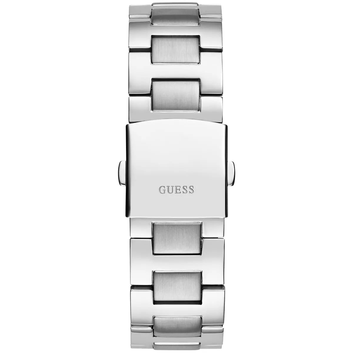 GUESS Equity GW0703G1 silver tone stainless steel bracelet with logo clasp