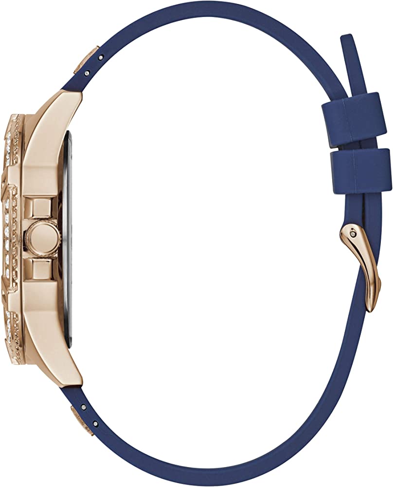 Guess Frontier Blue/Crysal Pave Dial Ladies Multifunction Watch W1160L3 - Watch