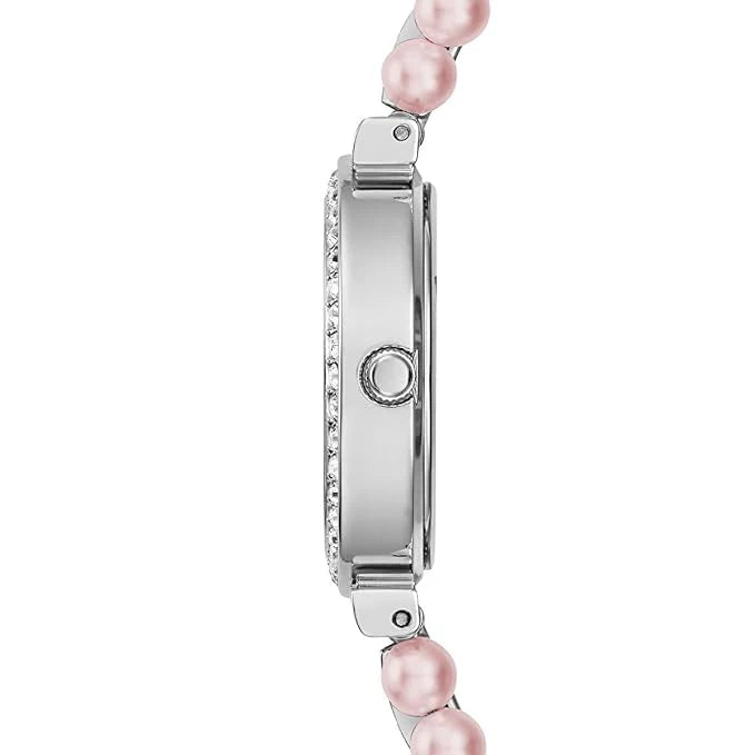 Guess Gala women's watch side profile showing case thickness and crystal-studded bezel