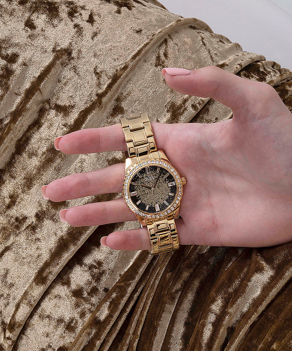 Guess Glitter Burst Gold Tone Women’s Watch GW0405L2 - Watch