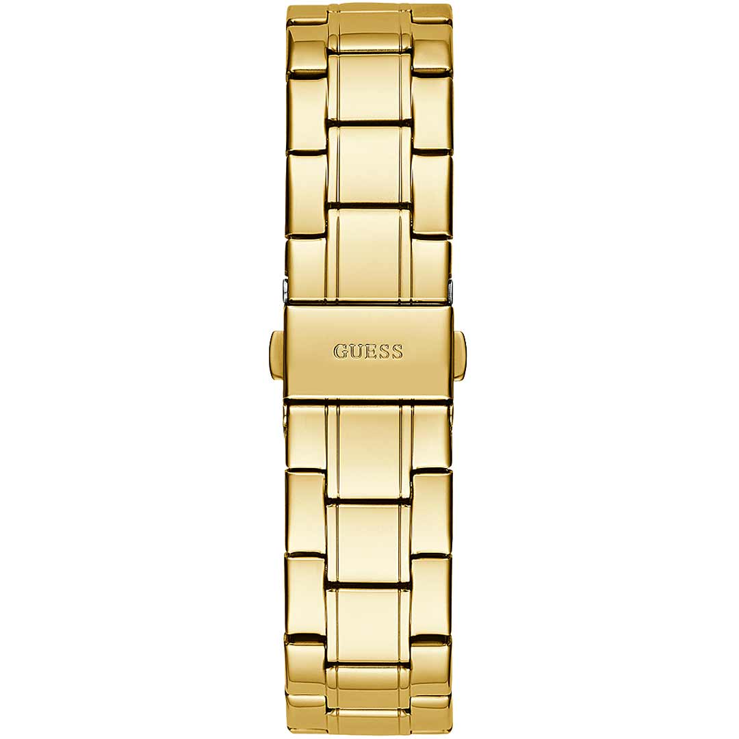 Guess Glitter Burst gold tone link bracelet with branded clasp