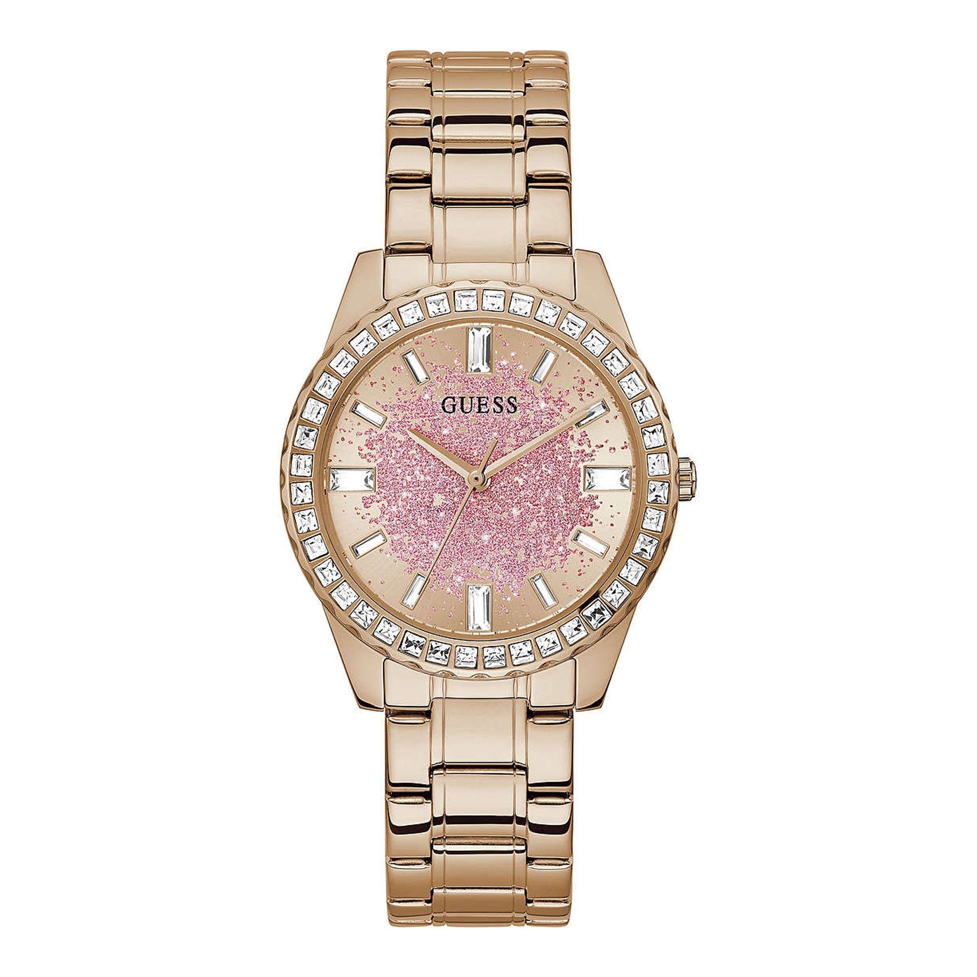 Guess Glitter Burst Rose Gold Tone Women’s Watch GW0405L3 - Watch