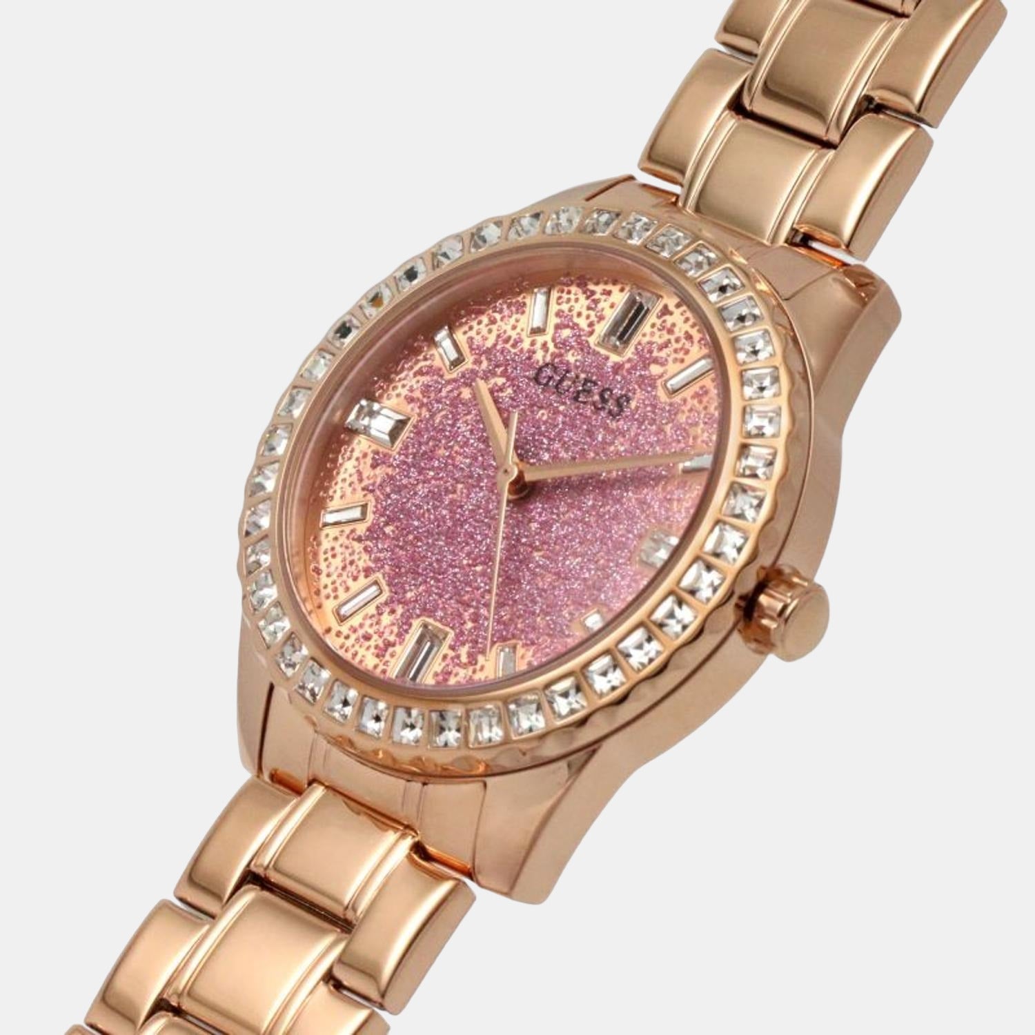 Guess Glitter Burst Rose Gold Tone Women’s Watch GW0405L3 - Watch