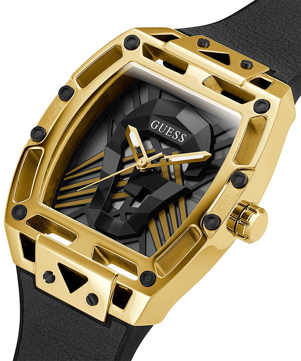 Guess Gold Tone Case Rubber Strap Men’s Watch GW0500G1 - Watch
