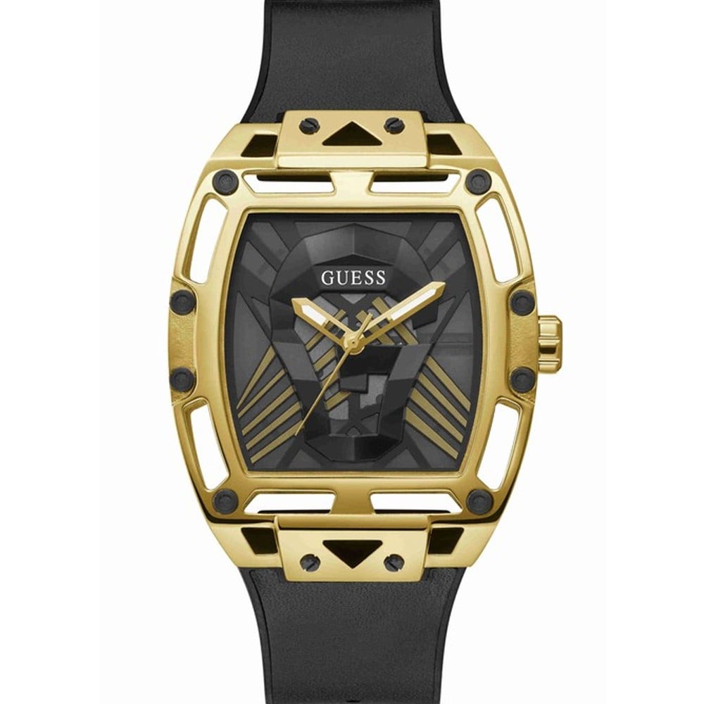 Guess Gold Tone Case Rubber Strap Men’s Watch GW0500G1 - Watch