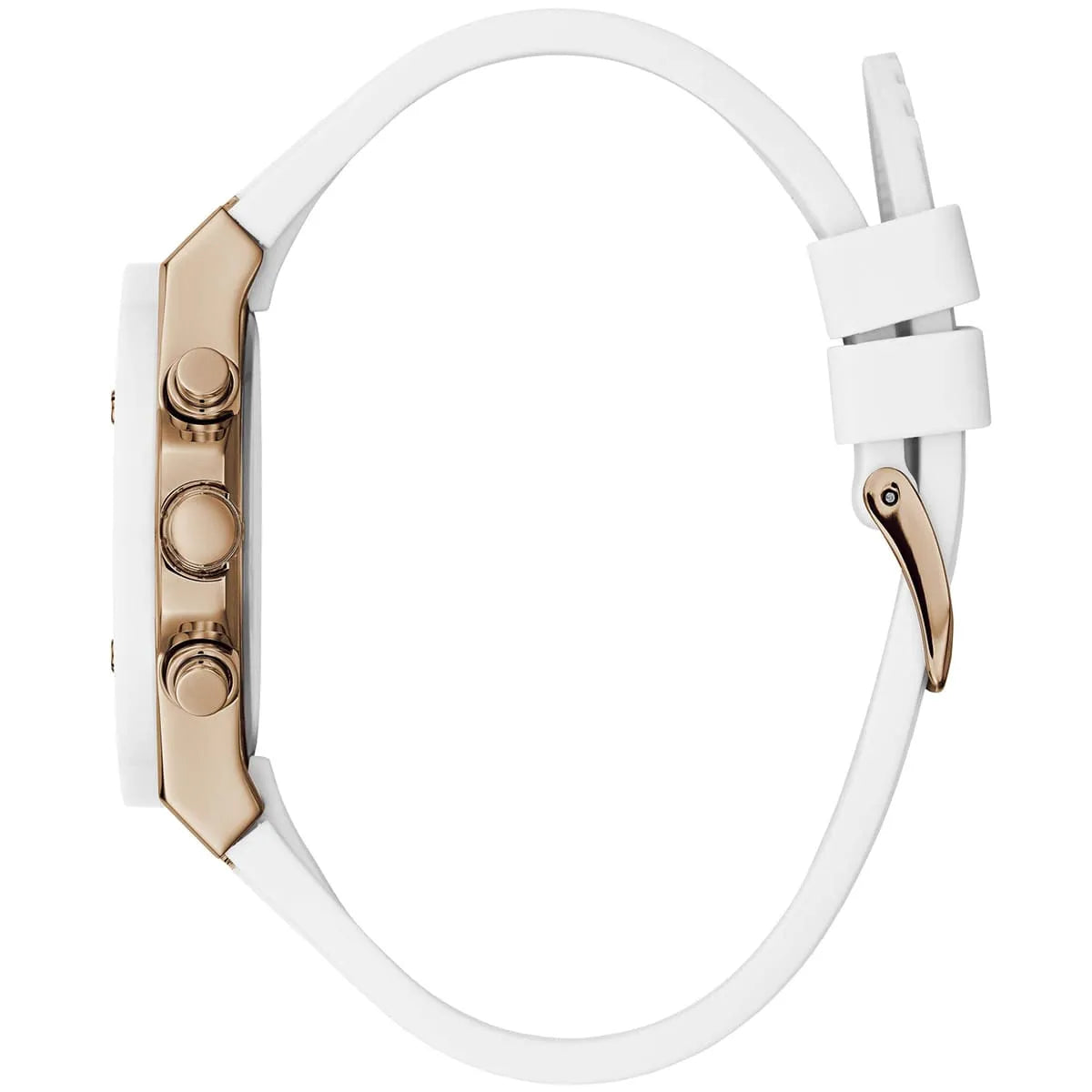 GUESS GW0030L3 side profile showing case thickness and strap fit