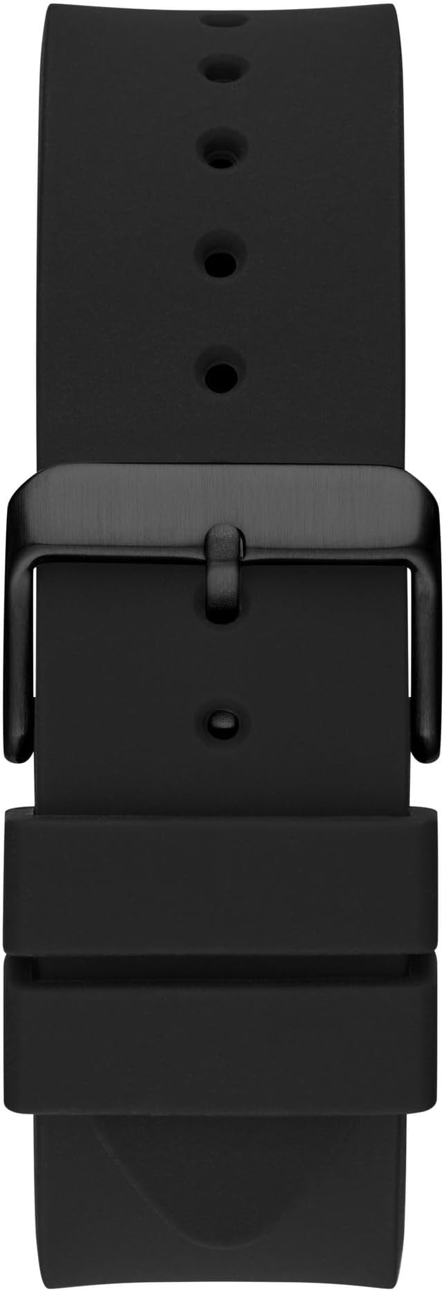 GUESS GW0203G8 black rubber strap with metal buckle and adjustment holes