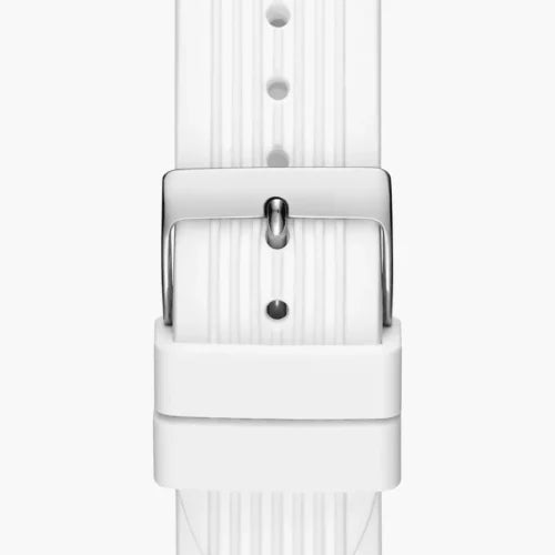 Guess GW0255L1 white silicone strap with buckle closure detail