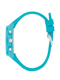 GUESS GW0255L2 turquoise watch shown from side profile
