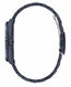 Side profile view of GUESS Navy watch bracelet and case