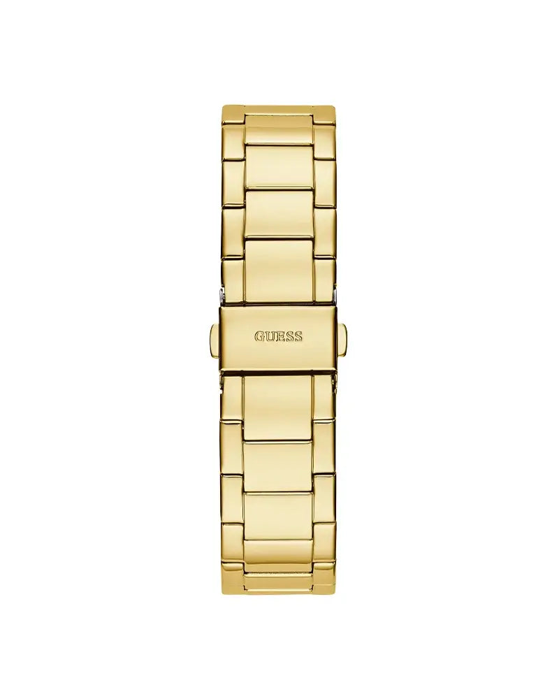 Guess GW0320L5 gold tone stainless steel link bracelet with deployment clasp
