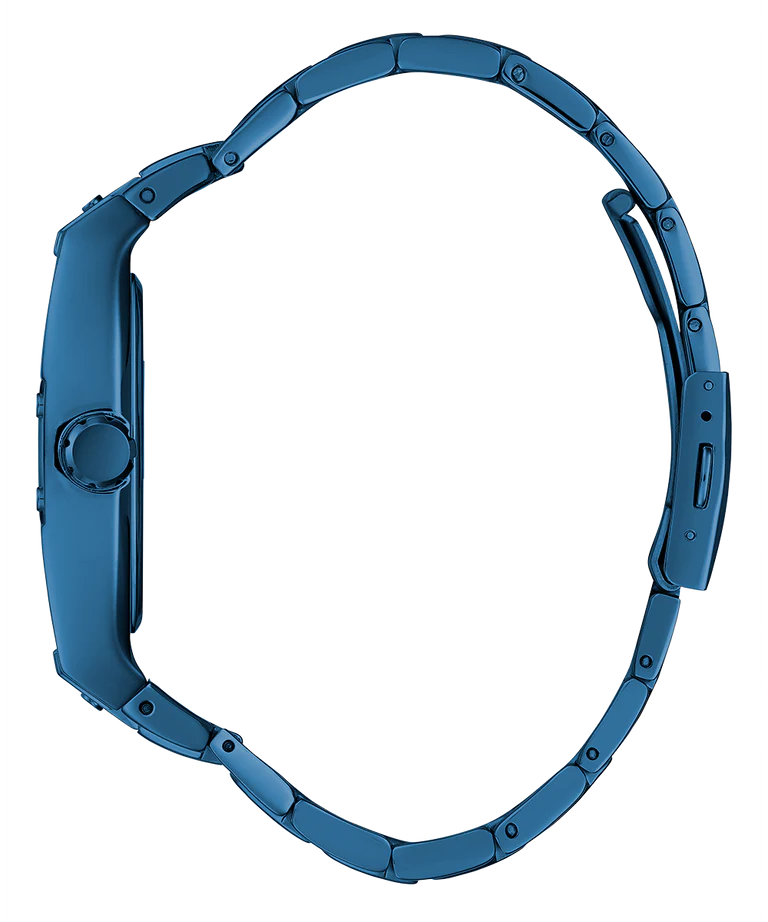 GUESS GW0387G4 blue watch band and case detail