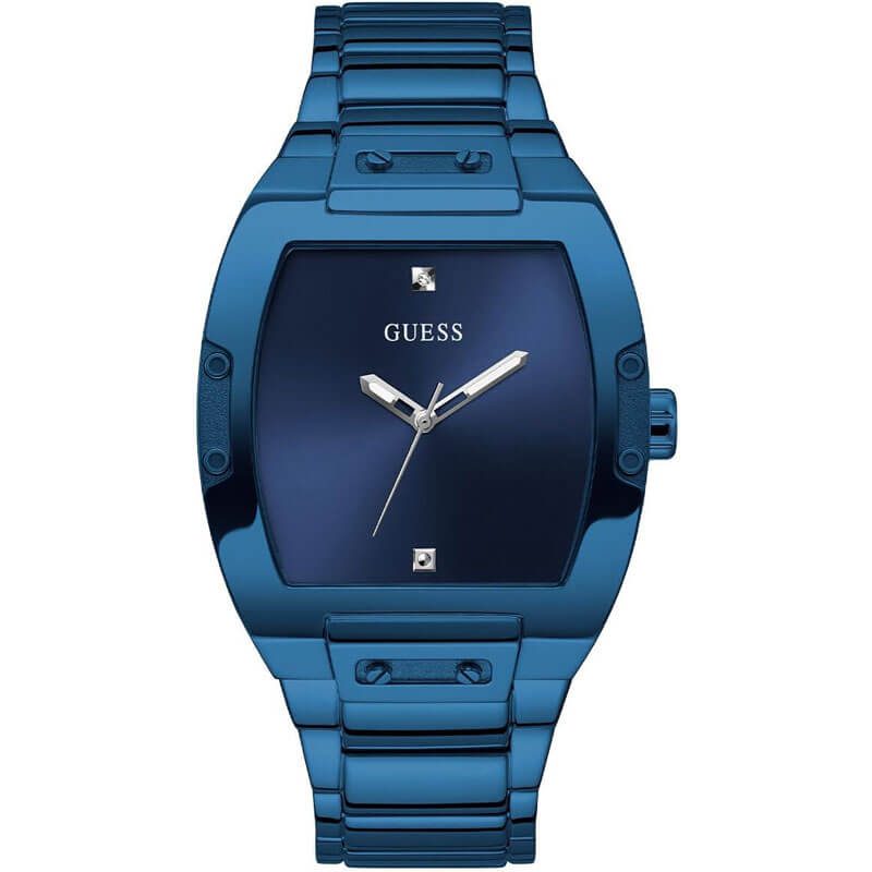 GUESS GW0387G4 blue men's watch with dark blue dial and stainless steel bracelet