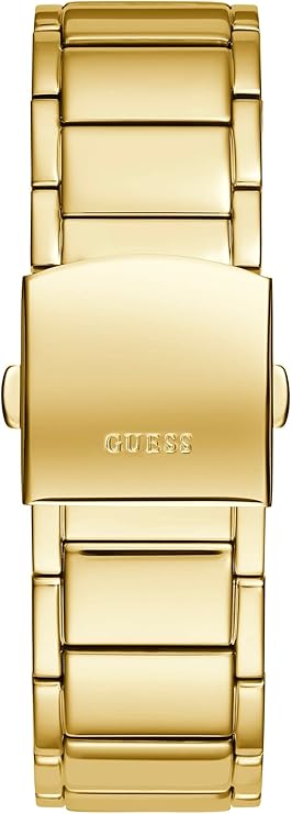 Guess gold tone bracelet clasp and caseback detail