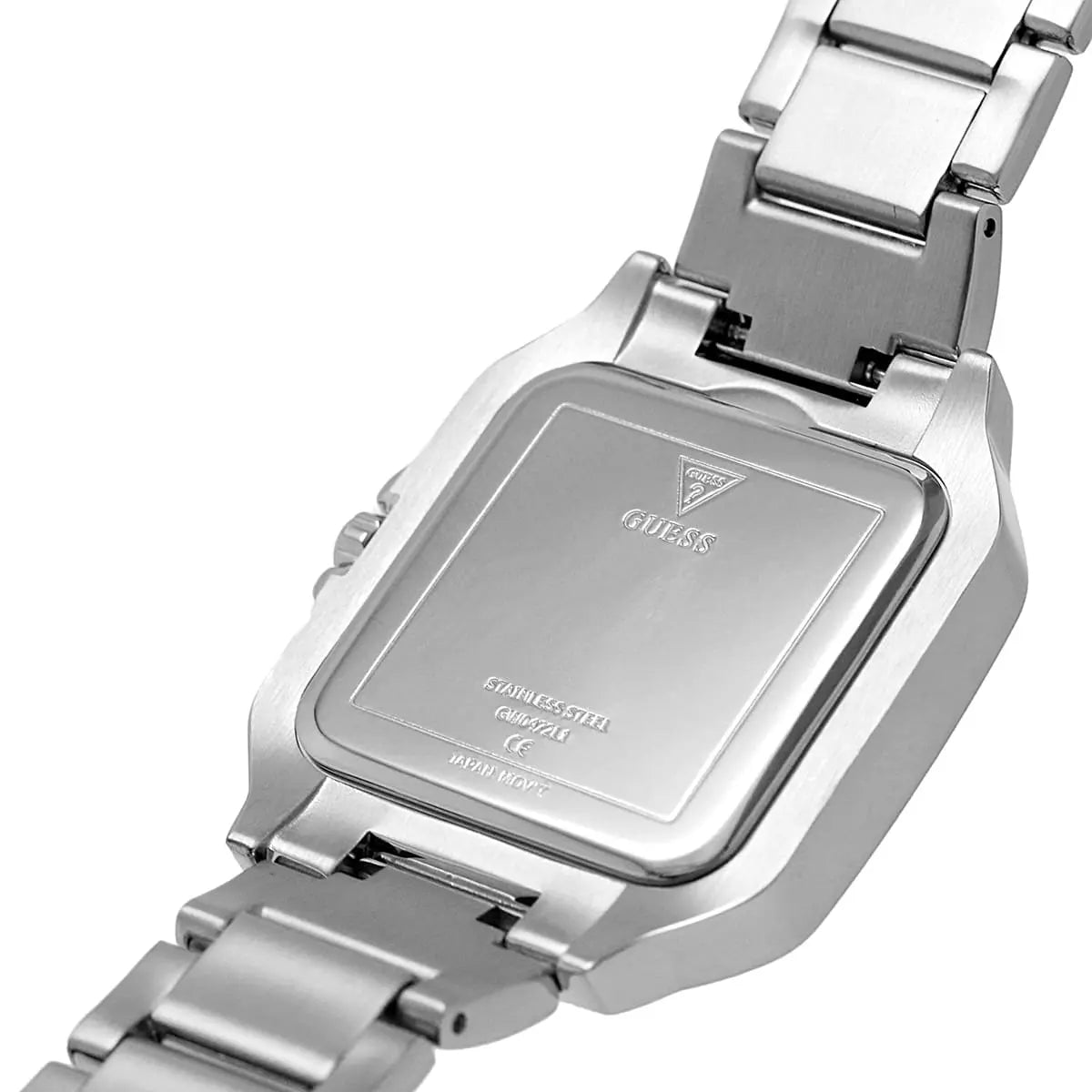 Guess GW0472L1 watch caseback engraved with model details and water resistance information
