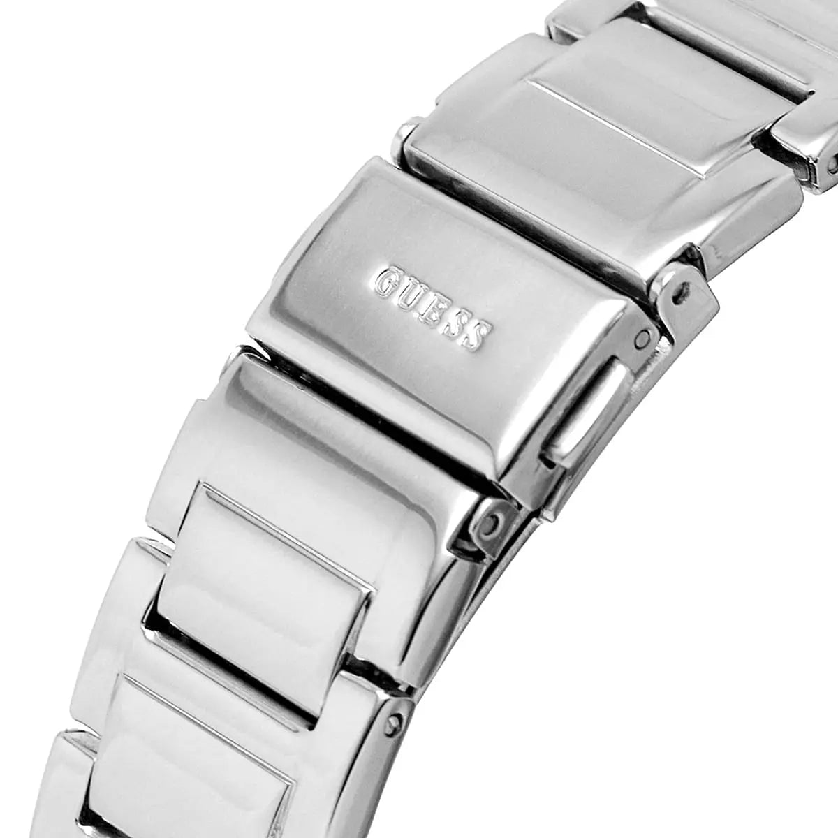 Guess GW0472L1 silver stainless steel bracelet detail with link design and clasp