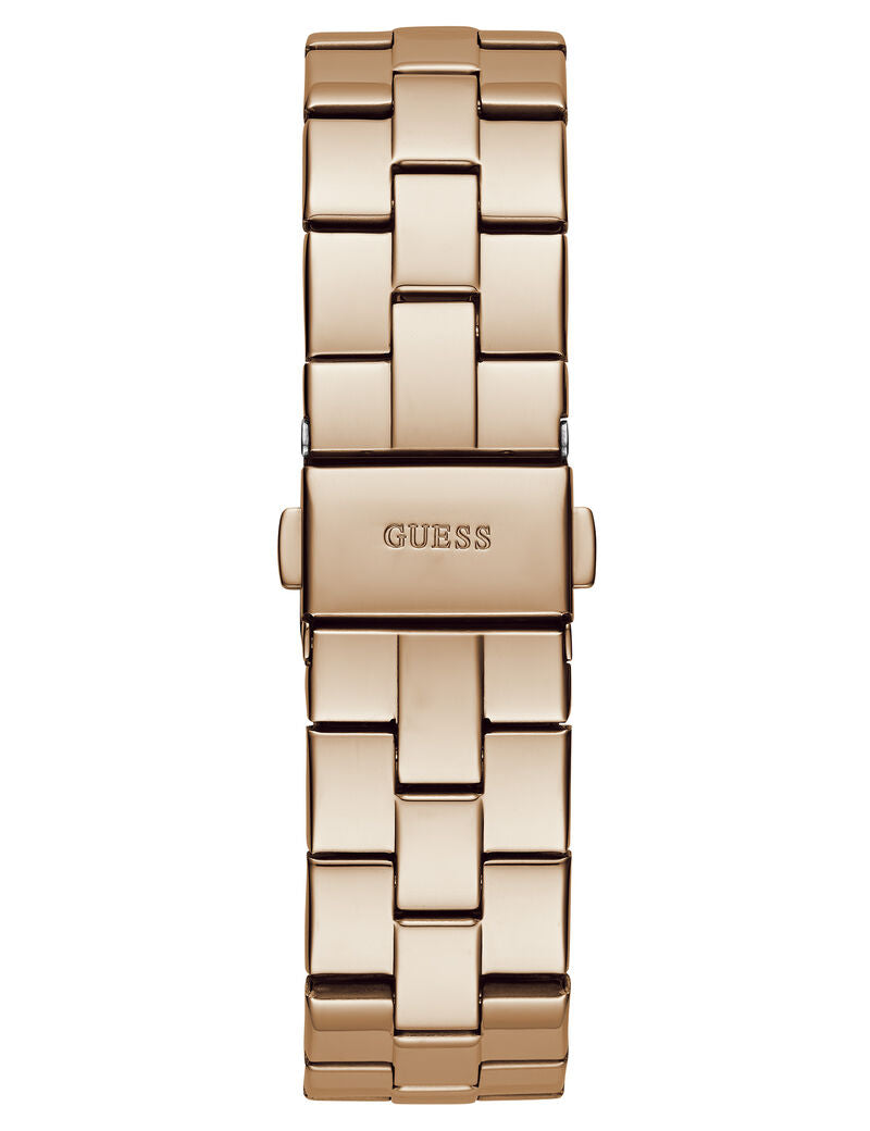 Rose gold tone bracelet for GUESS GW0551L3 watch with GUESS logo clasp