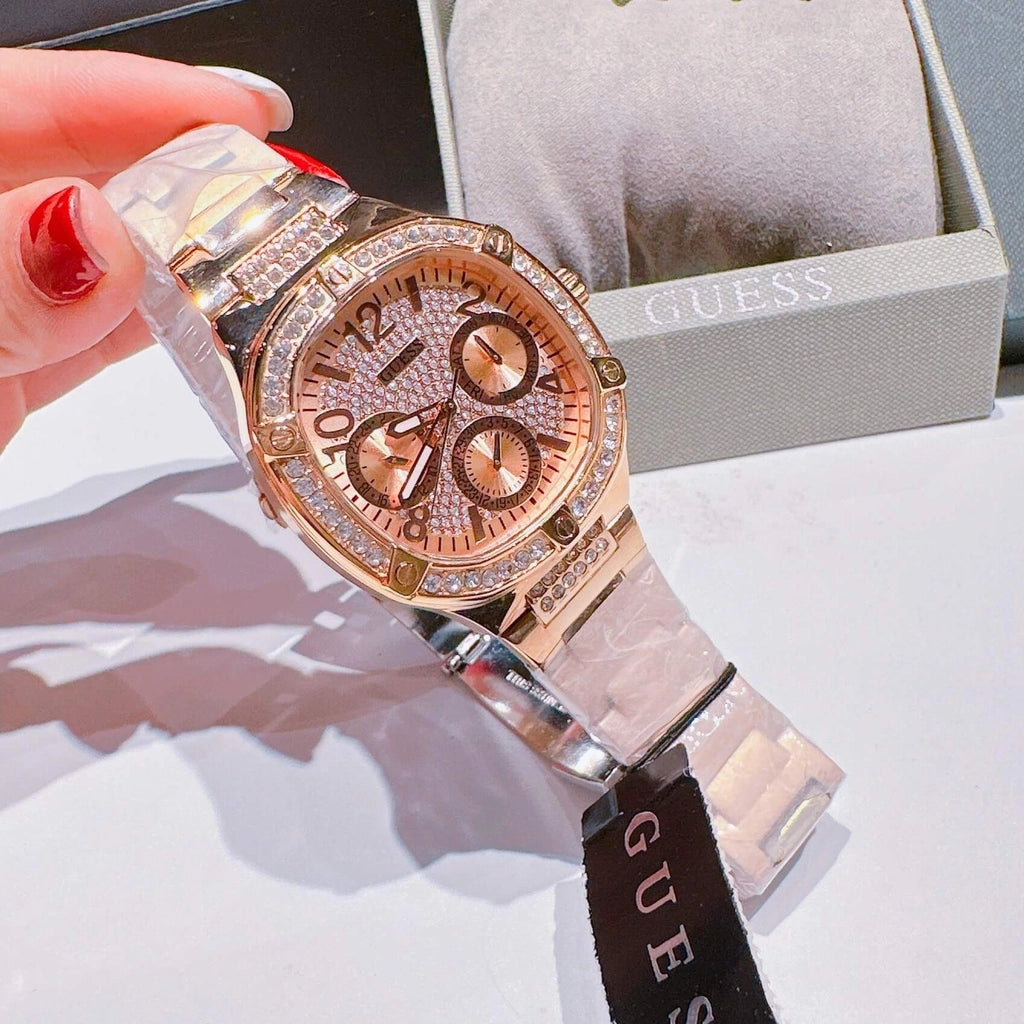 GUESS GW0558L3 ladies watch with packaging and brand tag