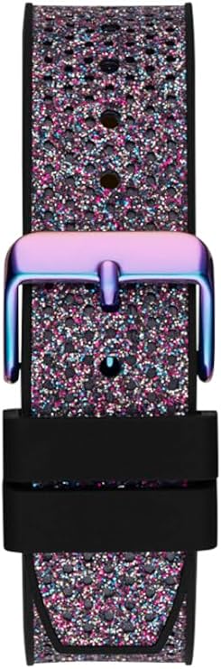 Guess GW0620L4 black glitter rubber strap with adjustable buckle closure