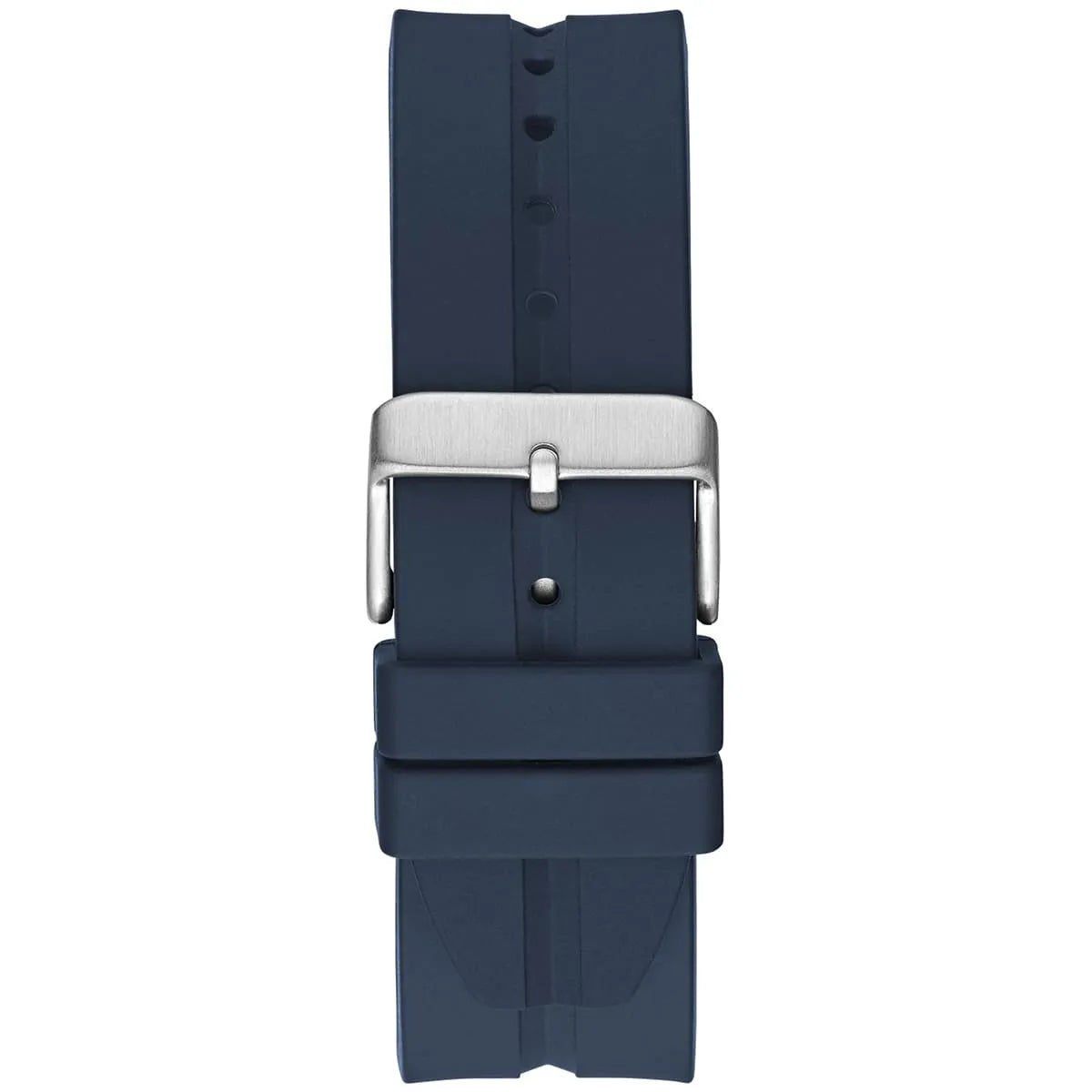 Navy rubber strap with steel buckle clasp of Guess GW0637G1 watch