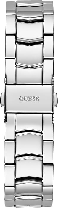 GUESS GW0685L1 silver tone metal bracelet with link design and engraved logo
